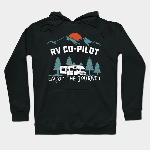 RV Couples Camping With RV, Mountains Travel Outdoors Gift product Hoodie by Blue Zebra